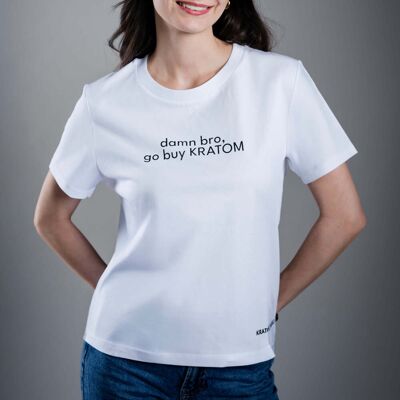World Damn Bro Damen T-Shirt Weiß / M World Damn Bro Damen T-Shirt Weiß / M