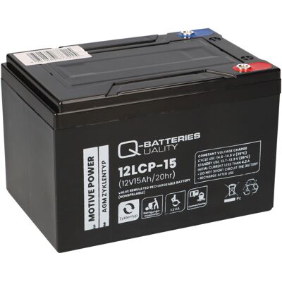Q-Batteries 12LCP-15 12 V 15 Ah AGM Deep-Cycle-Akku Q-Batteries 12LCP-15 12 V 15 Ah AGM Deep-Cycle-Akku
