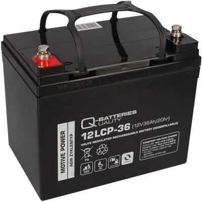 Q-Batteries 12LCP-36 12 V 36 Ah AGM Deep-Cycle-Akku Q-Batteries 12LCP-36 12 V 36 Ah AGM Deep-Cycle-Akku