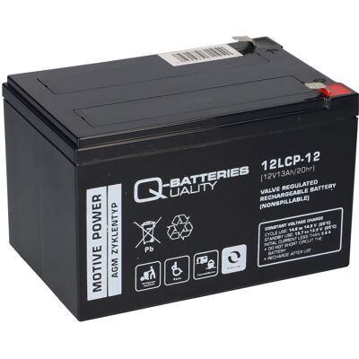 Q-Batteries 12LCP-12 12 V 13 Ah AGM Deep-Cycle-Akku Q-Batteries 12LCP-12 12 V 13 Ah AGM Deep-Cycle-Akku