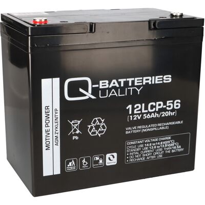 Quality-Batteries 12LCP-56 - 12V - 56Ah Batterie Quality-Batteries 12LCP-56 - 12V - 56Ah Batterie