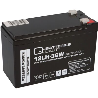 Q-Batteries 12LH-36W 12 V 9 Ah / 36 W AGM Hochstrom-USV-Akku Q-Batteries 12LH-36W 12 V 9 Ah / 36 W AGM Hochstrom-USV-Akku