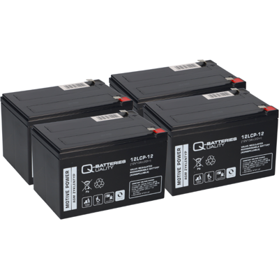 Q-Batteries Akku kompatibel Elektromobil Scooter Revoluzzer 45 Plus 4x 12LCP-12 12V-13Ah AGM Blei QB Q-Batteries Akku kompatibel Elektromobil Scooter Revoluzzer 45 Plus 4x 12LCP-12 12V-13Ah AGM Blei QB
