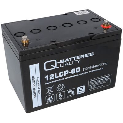 Q-Batteries 12LCP-60 12 V 63 Ah AGM Deep-Cycle-Akku Q-Batteries 12LCP-60 12 V 63 Ah AGM Deep-Cycle-Akku