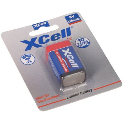 XCell X9V-B Lithium 9V Block Batterie 1200mAh im Blister - passend für Rauchmelder & Sicherheitstechnik XCell X9V-B Lithium 9V Block Batterie 1200mAh im Blister - passend für Rauchmelder & Sicherheitstechnik