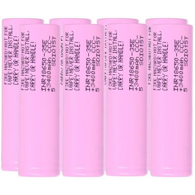 8x Samsung INR18650-35E 3500mAh 3,7V - 18650 Akku 8x Samsung INR18650-35E 3500mAh 3,7V - 18650 Akku
