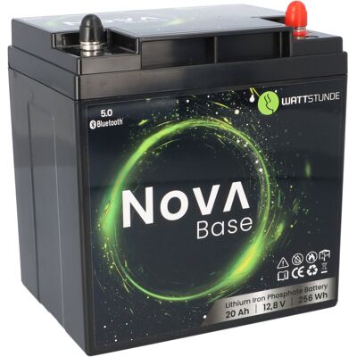 WATTSTUNDE NOVA Base Batterie 12,8V 20Ah 256Wh LiFePO4 WATTSTUNDE NOVA Base Batterie 12,8V 20Ah 256Wh LiFePO4