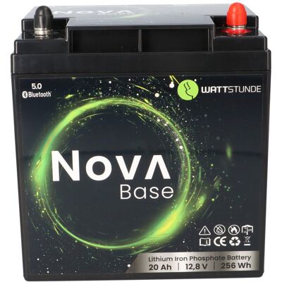 WATTSTUNDE NOVA Base Batterie 12,8V 20Ah 256Wh LiFePO4 mit 0% MwSt nach §12 Abs. 3 UstG WATTSTUNDE NOVA Base Batterie 12,8V 20Ah 256Wh LiFePO4 mit 0% MwSt nach §12 Abs. 3 UstG