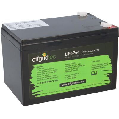 Offgridtec LifePo4 Akku 12/8 12,8V 8Ah 103Wh Offgridtec LifePo4 Akku 12/8 12,8V 8Ah 103Wh
