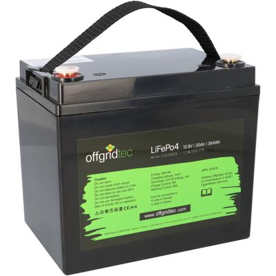 Offgridtec LiFePO4 Akku 12V 30Ah - sicher & effizient für PV & USV Offgridtec LiFePO4 Akku 12V 30Ah - sicher & effizient für PV & USV