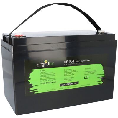 Offgridtec LiFePO4 Akku 25,6V 50Ah – leicht, leistungsstark, sicher Offgridtec LiFePO4 Akku 25,6V 50Ah – leicht, leistungsstark, sicher