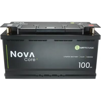 WATTSTUNDE NOVA Core² 100Ah LiFePO4 12,8V, BMS 200A, CAN-Bus mit 0% MwSt nach §12 Abs. 3 UstG WATTSTUNDE NOVA Core² 100Ah LiFePO4 12,8V, BMS 200A, CAN-Bus mit 0% MwSt nach §12 Abs. 3 UstG