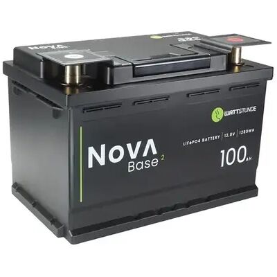 WATTSTUNDE® NOVA Base 2 100Ah Batterie LiFePO4 12,8V 1280Wh mit 0% MwSt nach §12 Abs. 3 UstG WATTSTUNDE® NOVA Base 2 100Ah Batterie LiFePO4 12,8V 1280Wh mit 0% MwSt nach §12 Abs. 3 UstG