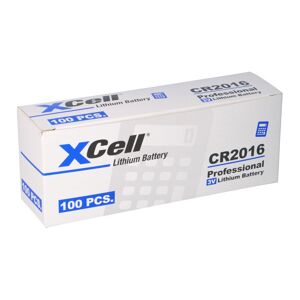 XCell 100x CR2016 Lithium-Knopfzelle 3V / 90mAh (20x 5er Pack)