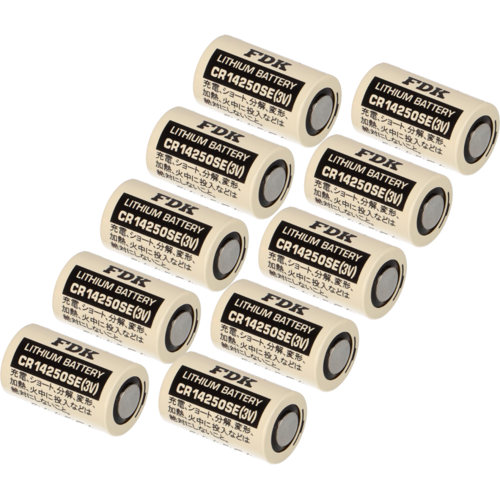 Sanyo 10x FDK Lithium 3V Batterie CR 14250SE 1/2AA - Zelle