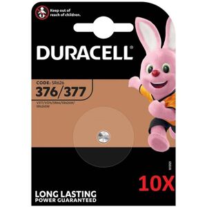 10x Duracell Uhrenbatterie D377 1,55V 28mAh AgO 1er Blister 10x Duracell Uhrenbatterie D377 1,55V 28mAh AgO 1er Blister