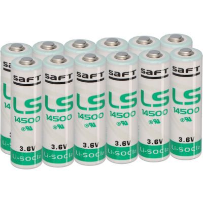 12x Saft Lithium 3,6V Batterie LS14500 AA - Zelle 12x Saft Lithium 3,6V Batterie LS14500 AA - Zelle