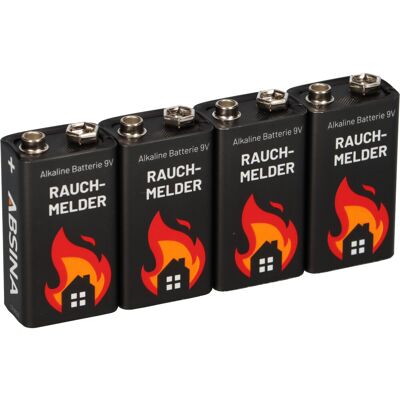 ABSINA 6LR61 9V Rauchmelder Batterie - Langlebige ABSINA 6LR61 9V Rauchmelder Batterie - Langlebige