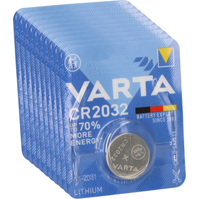 Varta CR 2032 Lithium-Knopfzelle 3V 10er Karton Varta CR 2032 Lithium-Knopfzelle 3V 10er Karton