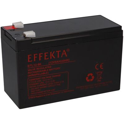 Effekta BTL 12-9K Blei-Vlies Akku AGM VRLA 12V 9Ah Effekta BTL 12-9K Blei-Vlies Akku AGM VRLA 12V 9Ah