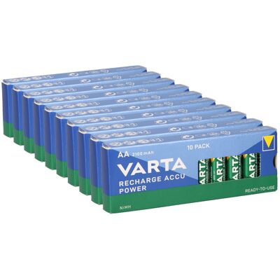 100x Varta Ready2Use AA Mignon Akku Ni-MH 1,2V 2100mAh 100x Varta Ready2Use AA Mignon Akku Ni-MH 1,2V 2100mAh