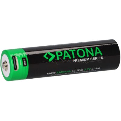 PATONA 18650 Wiederaufladbare Batterie mit USB-C - 3300mAh PATONA 18650 Wiederaufladbare Batterie mit USB-C - 3300mAh