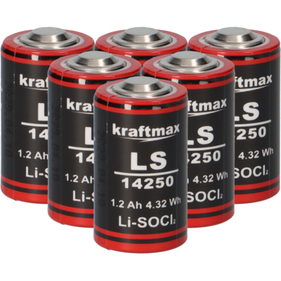 Kraftmax - LS14250 Li-SOCl2 - 3,6V - 1200mAh - Batterie Kraftmax - LS14250 Li-SOCl2 - 3,6V - 1200mAh - Batterie