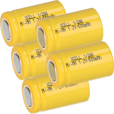 5x XCell Akku 1/2 AA 1,2V 600mAh Ni-MH. X1/2AA600 Mignon 5x XCell Akku 1/2 AA 1,2V 600mAh Ni-MH. X1/2AA600 Mignon