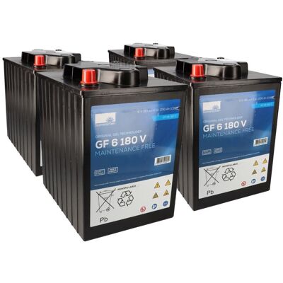 2GO Ersatzakku Set 4x 6V (24V) 180Ah für Cleanfix Reinigungsmaschine RA 701 B Gel Akku 2GO Ersatzakku Set 4x 6V (24V) 180Ah für Cleanfix Reinigungsmaschine RA 701 B Gel Akku