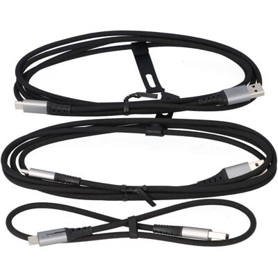 Verschiedene USB C Kabel, 3 Stück 2x2m+0,5m. 3.1A Ladekabel USB C Nylon Geflochten Schnellladekabel, USB auf USB C Kabel Verschiedene USB C Kabel, 3 Stück 2x2m+0,5m. 3.1A Ladekabel USB C Nylon Geflochten Schnellladekabel, USB auf USB C Kabel