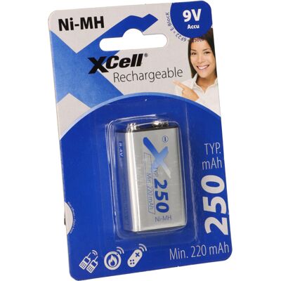 XCell 9V-Block Akku Ni-MH 8,4V 250mAh XCell 9V-Block Akku Ni-MH 8,4V 250mAh