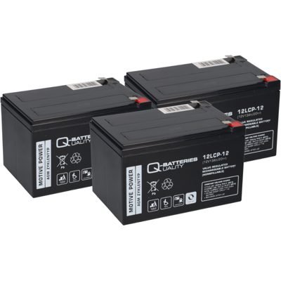 Q-Batteries 36V 3x 12LCP-12 12V-13Ah AGM BLEI AKKUS kompatibel ELEKTRO ROLLER SCOOTER ROLEKTRO BT 250 QB Q-Batteries 36V 3x 12LCP-12 12V-13Ah AGM BLEI AKKUS kompatibel ELEKTRO ROLLER SCOOTER ROLEKTRO BT 250 QB