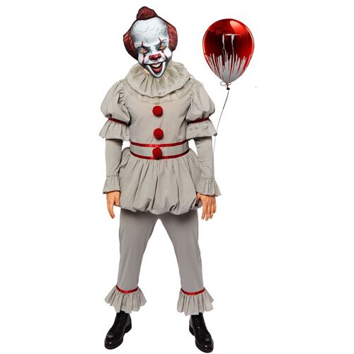 Amscan ES II Pennywise Kostüm für Herren Grau S male