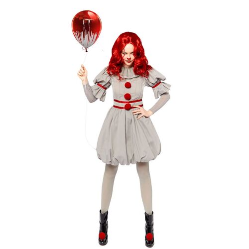 Amscan ES II Pennywise Kostüm für Damen Grau 40 female