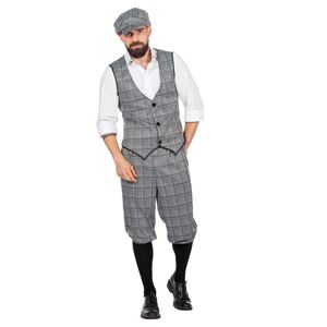 Wilbers 20er Jahre Outfit Kostüm für Herren kariert Grau 50 male