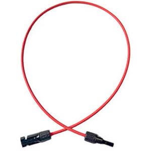 1m vorkonfektioniertes Solarkabel H1Z2Z2-K 6 mm² rot inkl. MC4 Stecker u. Buchse