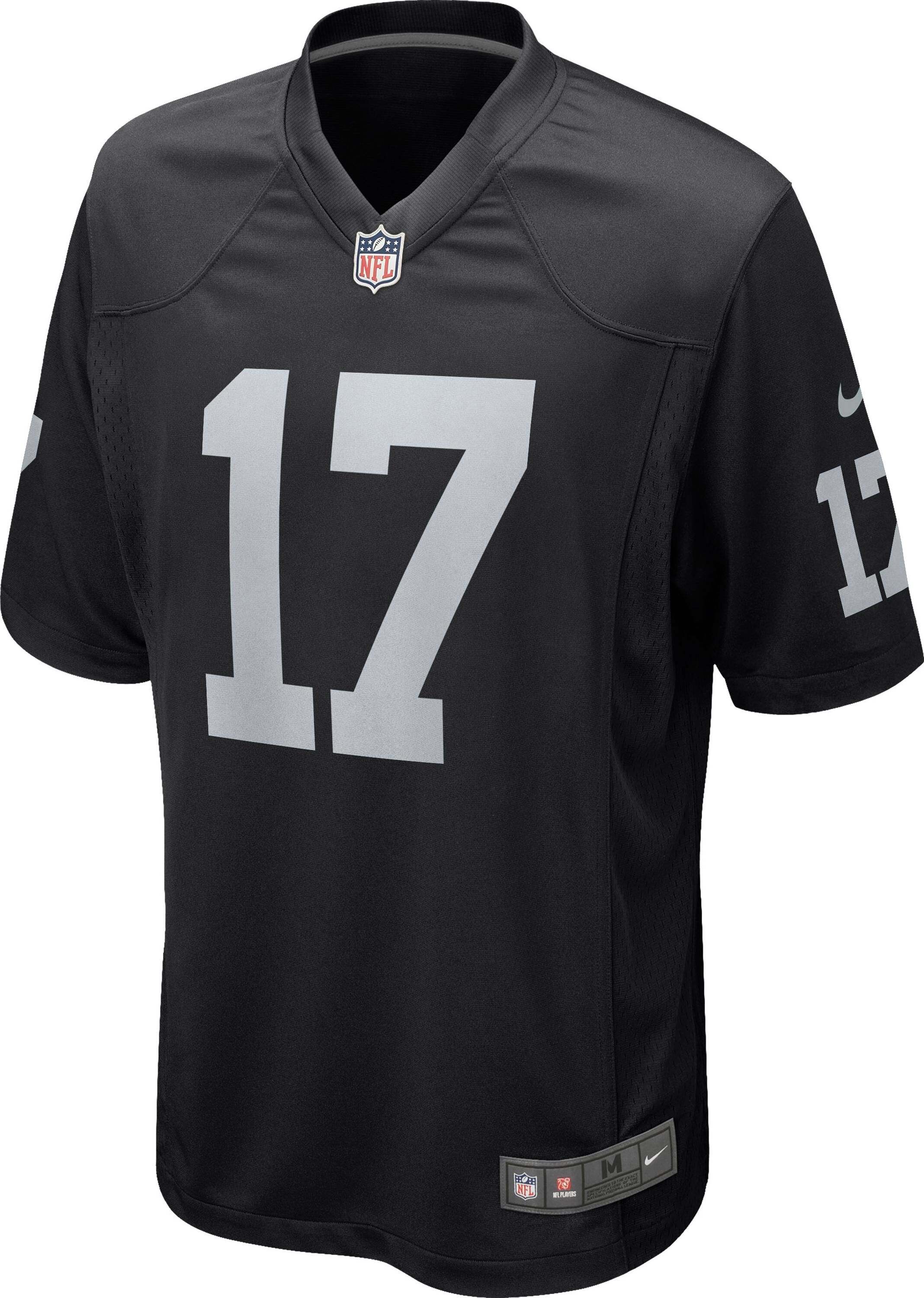 Nike Las Vegas Raiders Davante Adams 17 Spielertrikot Herren schwarz L