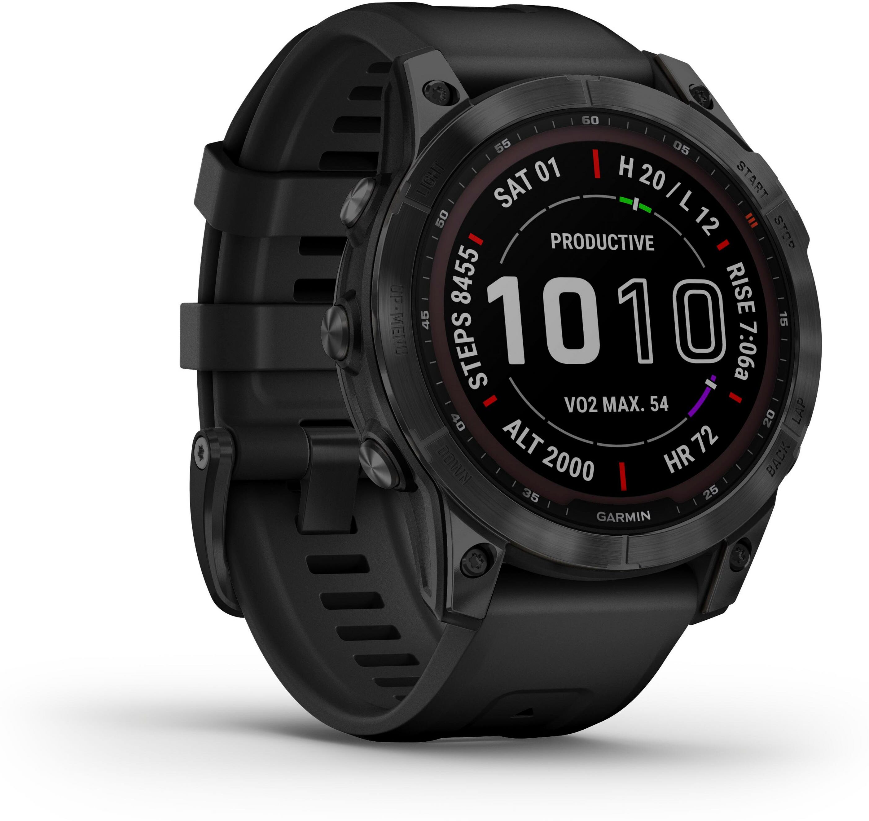 Garmin fenix 7 Sapphire Solar Titan Sportuhr schwarz Einheitsgröße