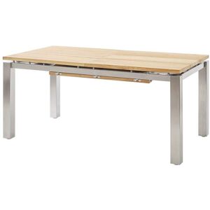 Diamond Garden Levanto Ausziehtisch 220–320×100 cm - 3 Planken / Edelstahl/Recycled Teak Natur