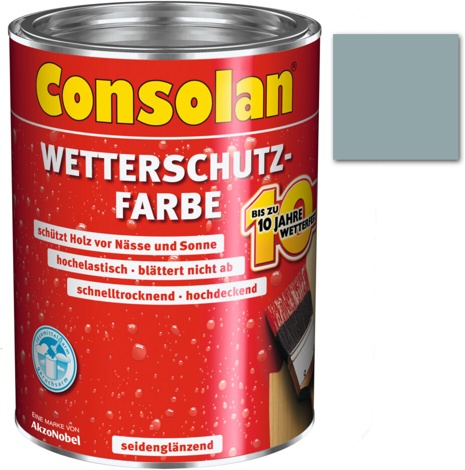 Consolan Wetterschutzfarbe silbergrau 2,5 Liter