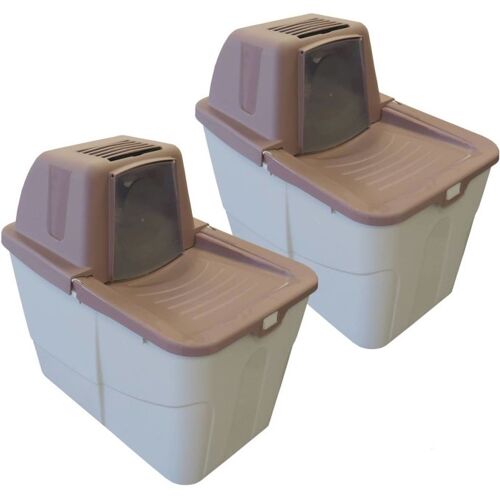 PETGARD 2er Sparpack Katzentoilette Katzenklo Sofia Close mit Einstieg von oben 2 x Beere (30,00 € pro 1 Stück)