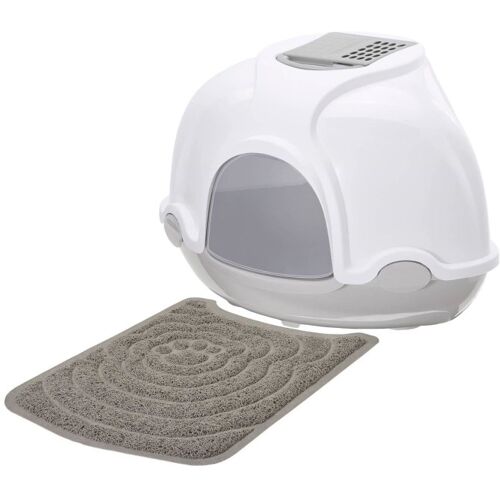 PETGARD Sparpack Katzentoilette Katzenklo Ecktoilette mit Haube inkl. Vorlegematte