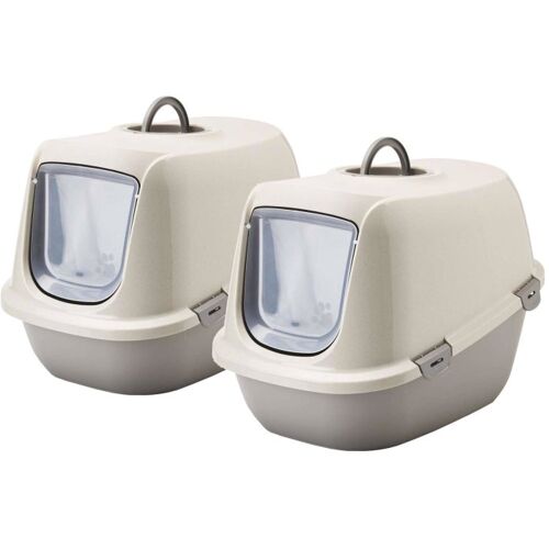 PETGARD 2er Sparpack Recycling Katzentoilette Katzenklo Haubentoilette Leo Happy Planet (24,99 € pro Stk)