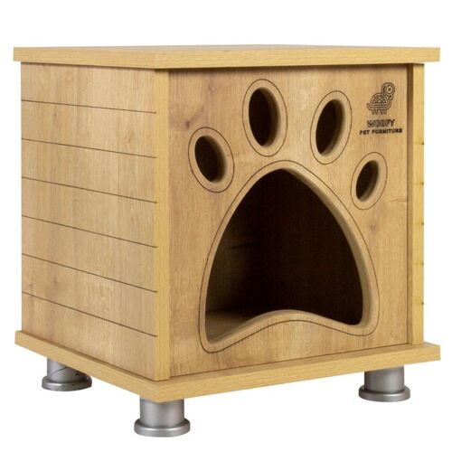 Woofy Pet Luxus Katzenhaus Katzenhöhle Katzenbett aus Holz mit Füßen 39 x 36 x 43 cm