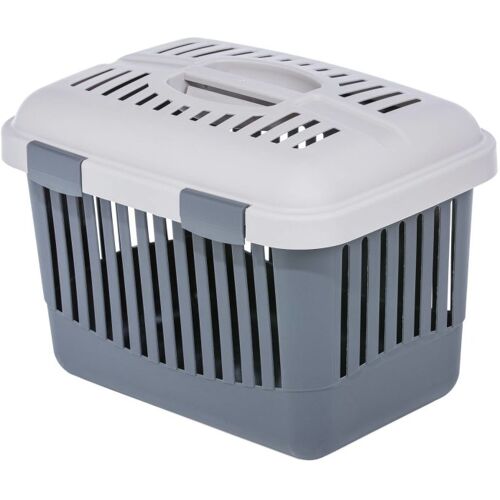 PETGARD Transportbox Reisebox Haustierbox Öffnung nach oben für Katzen, kleine Hunde, Kleintiere 44,5 x 31,5 x 33 cm
