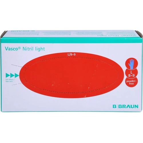 Braun Vasco Nitril light Untersuchungshandschuhe L 100 St