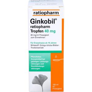 ratiopharm GmbH Ginkobil-ratiopharm Tropfen 40 mg 100 ml