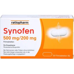 ratiopharm GmbH Synofen 500 mg/200 mg Filmtabletten 20 St