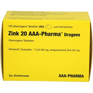 AAA - Pharma GmbH Zink 20 Aaa-Pharma Dragees 100 St