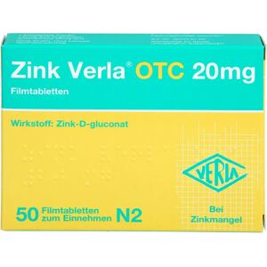 Verla-Pharm Arzneimittel GmbH & Co. KG Zink Verla Otc 20 mg Filmtabletten 50 St